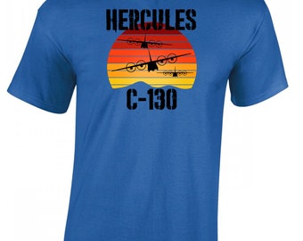 T-shirt Militaire C-130 Hercules - Taille S à 5XL - 100% Coton, Neuf Avec étiquettes - Unisexe