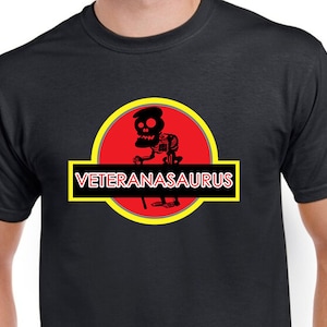 Veteranasaurus T-Shirt: Funny Veteran Dad Gift