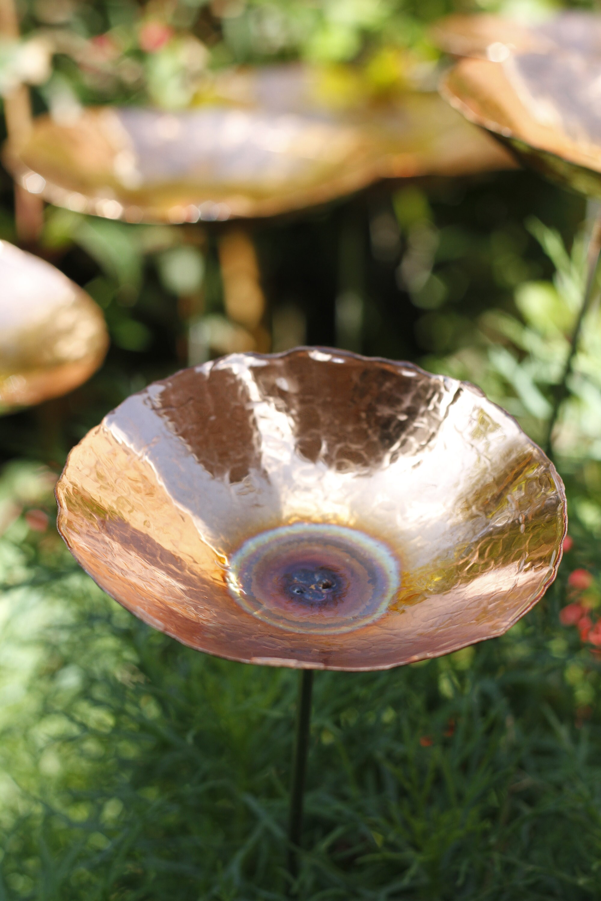 Copper Poppy Garden Ornament Etsy