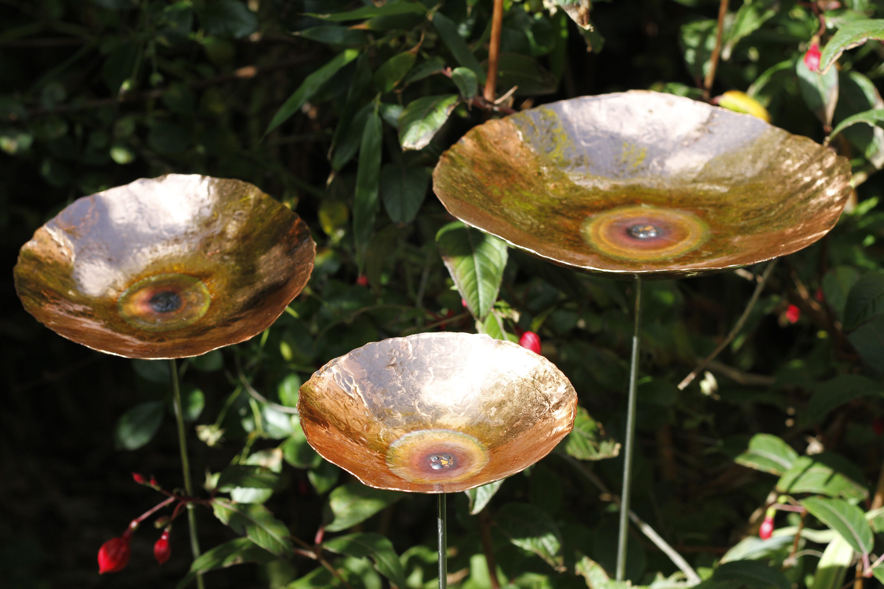 Copper Poppy Garden Ornament Etsy