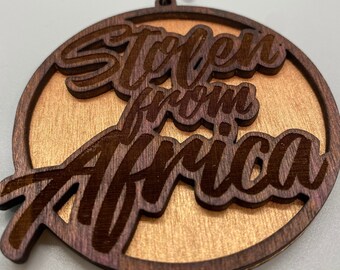 Stolen From Africa Earrings (Chocolate on Gold)