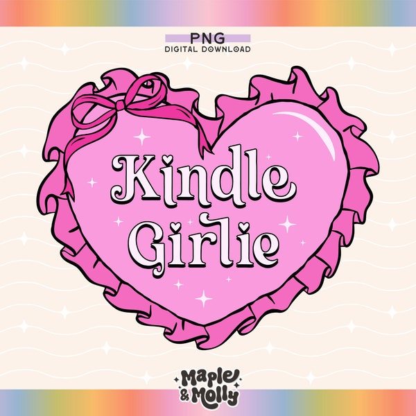 Kindle Girlie Png Bookish Coquette Cute Pink Bow Book Lover Bookworm Bookaholic Book Club Babe Fantasy Romance Library Soft Girl TBR Fiction