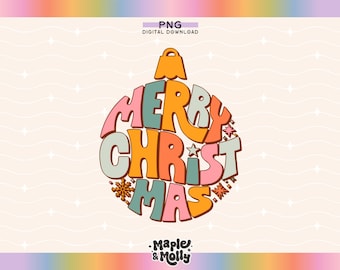 Buon Natale PNG Sublimazione di Natale PNG File Png di Natale retrò per ornamento di sublimazione Disegni PNG Vacanze Sublimazione Png