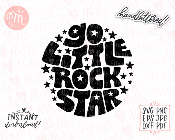 Go Little Rockstar Svg, Wavy Text Svg, Good Vibes Svg, Tiktok Svg, Groovy Svg, Retro Svg, Trendy Svg, Boho Kids Svg, Kids Svg, Toddler Svg