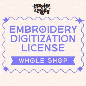 Stickdatei-Digitalisierungs-Erweiterte Lizenz für den GANZEN SHOP - Unbegrenzter kommerzieller Verkauf