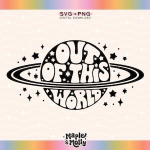 Fuera de este mundo svg, espacio exterior svg, Saturno svg, tema espacial svg, galaxia svg, celestial svg, planetas svg, profesor de ciencias svg, retro svg