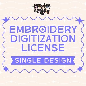 Stickerei Digitalisierung erweiterte Lizenz für EINZELNES DESIGN - unbeschränkter kommerzieller Verkauf