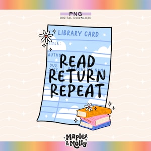 Lezen Terug Herhaal Bibliotheek Boek Minnaar Png Leeszuchtig Leesboek Tok Boekenclub Boekenwurm Audioboek Boekenclub TBR Cadeau voor bibliothecaris Kaartontwerp