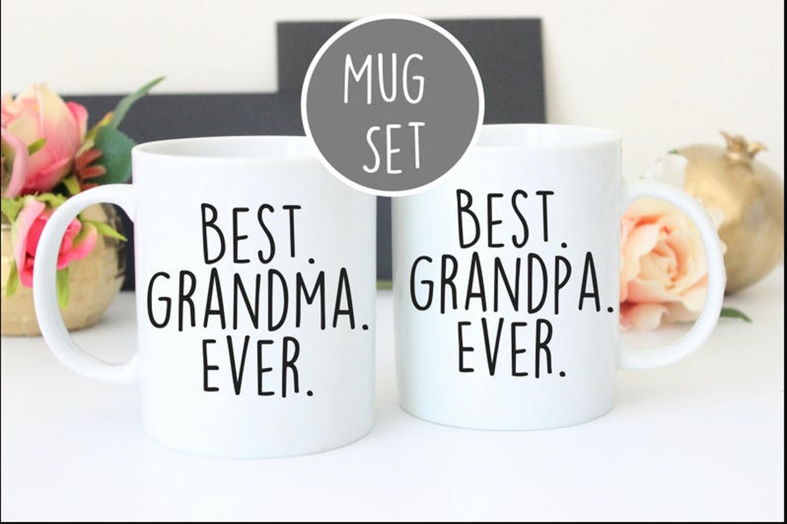 Best Grandparents Mug Set Best Grandma Ever Mug Grandparent Etsy