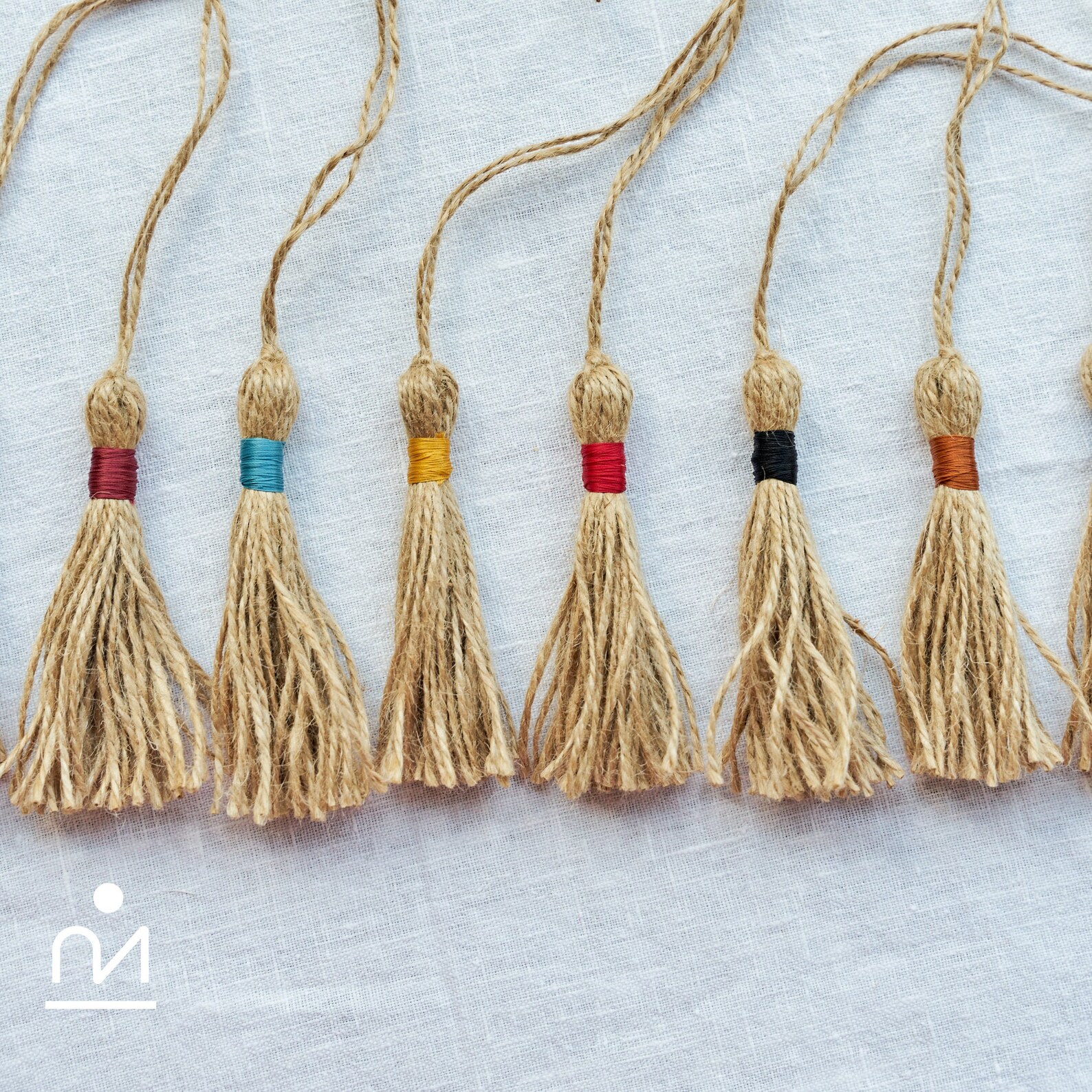 Set of 2 Jute Tote Tassels Decorative Tassel for Bag Jute Etsy
