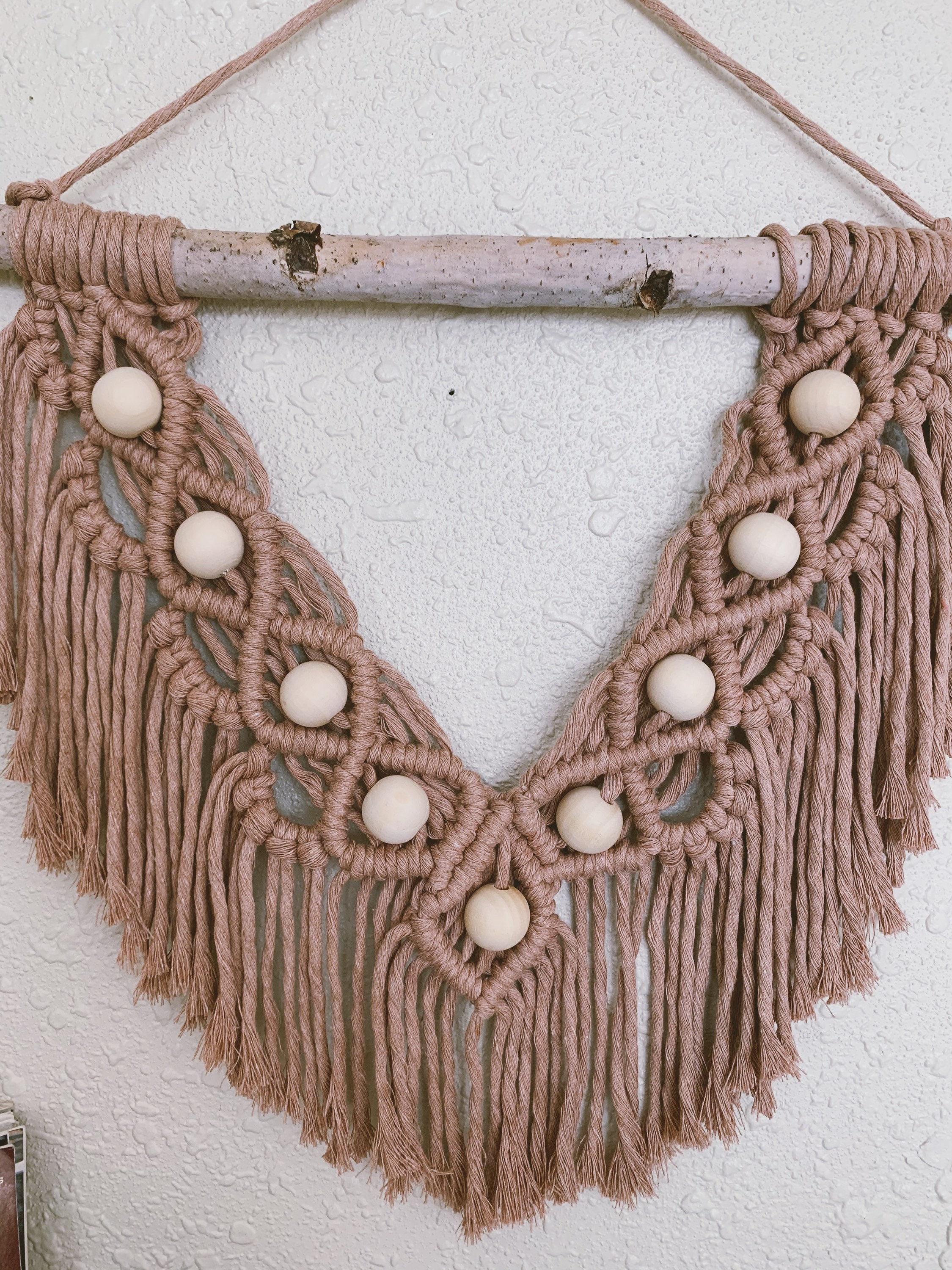 Colgante de pared de macramé rubor colgante de macramé con | Etsy