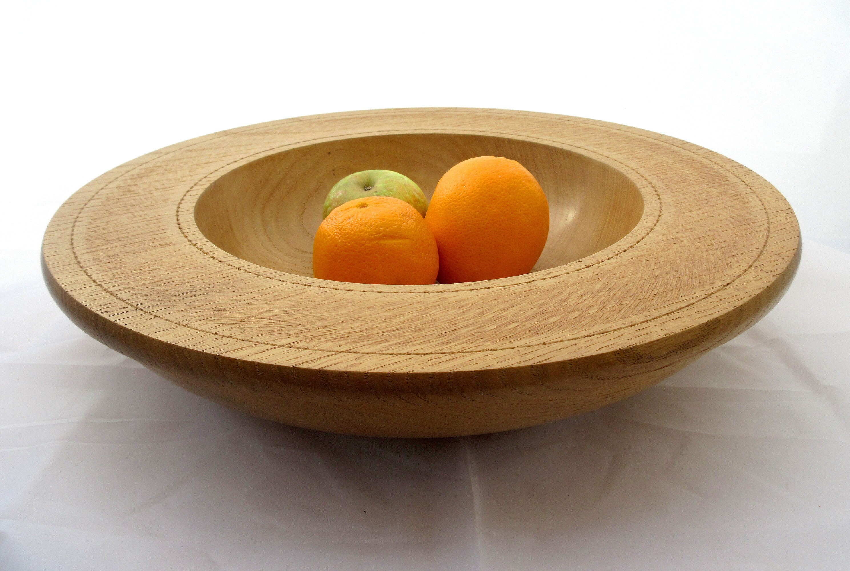 Large Fruit Bowl Handmade From Chestnut by Professional Etsy UK