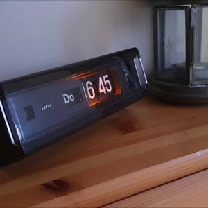 Copal 229,flip Clock,alarm,day,graphite Gray Color, - Etsy
