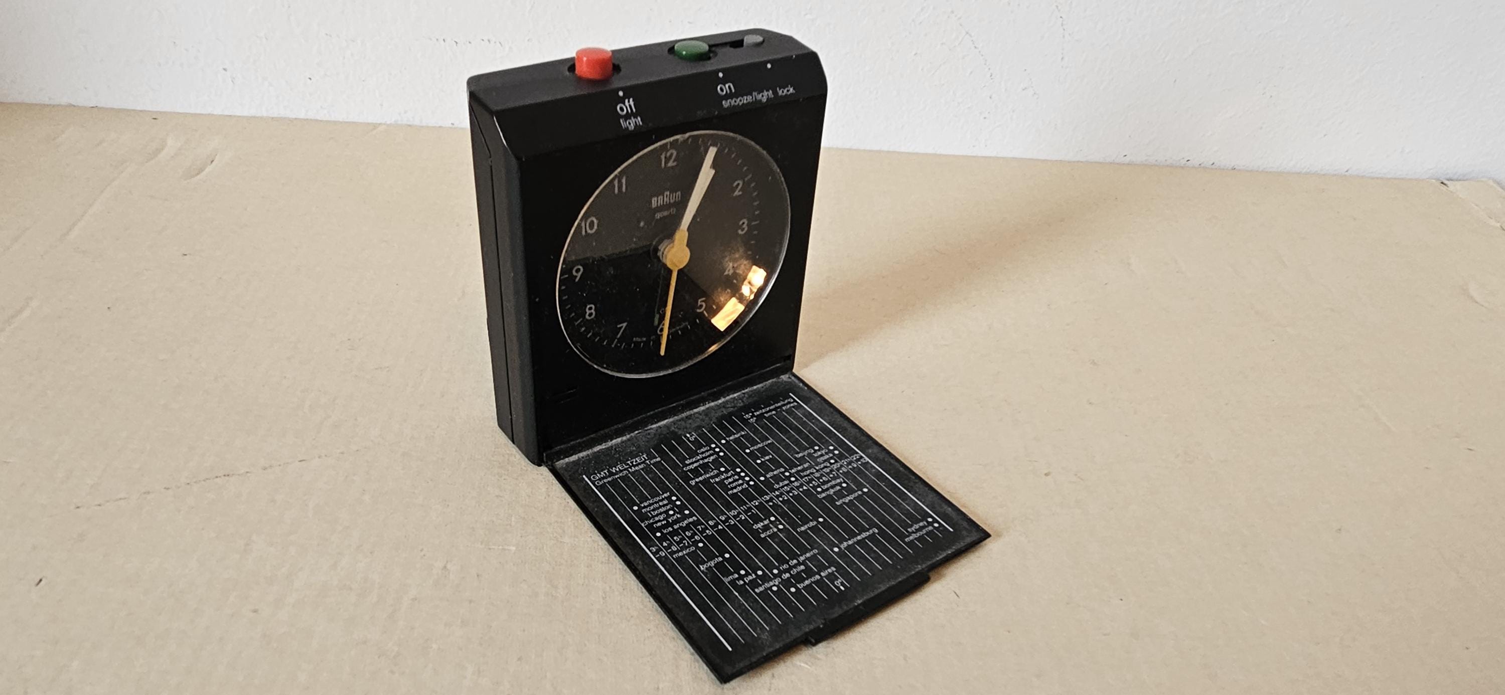 インテリア時計 BRAUN AB314sl type3864 (Made in Germany) Braun Alarm Clock ,AB 314 Sl, Travel Alarm Clock,vitange, - Etsy