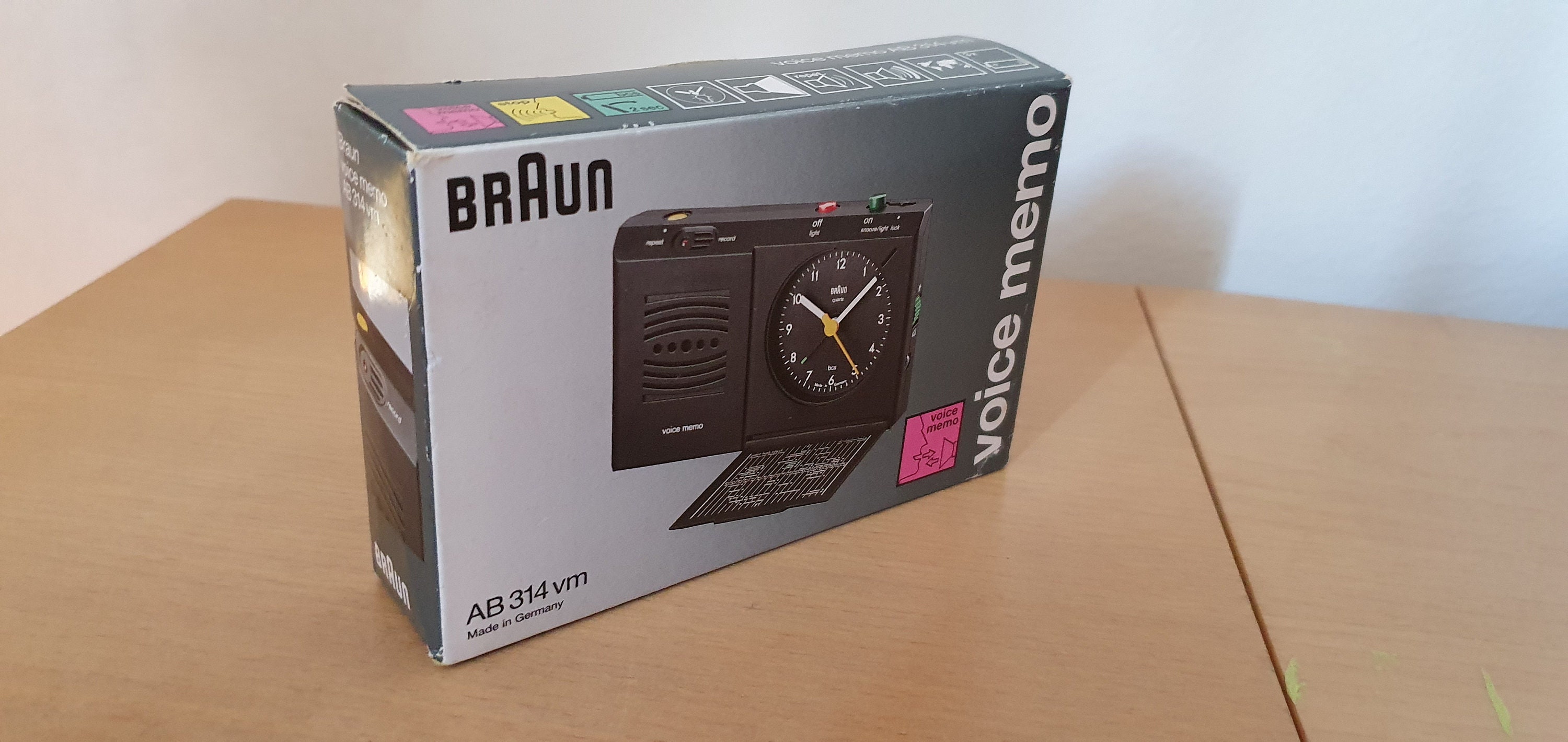 インテリア時計 BRAUN voice memo AB314vm Braun AB 314 Voice Memo Alarm Clock - Dietrich Lubs, 1995