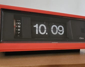Classa ,flip clock,klappzahlen Wecker,vitange,70'