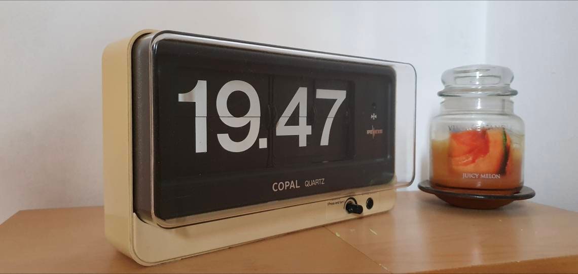 Copal QG 872,flip Clock,big,battery Powerd,vintage, - Etsy