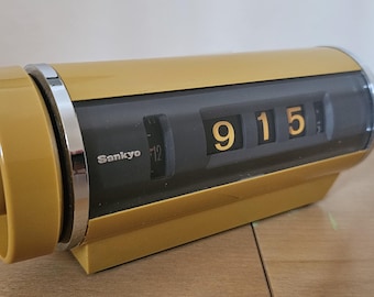 Sankyo 401 c, flip clock,rolling clock,made in Japan