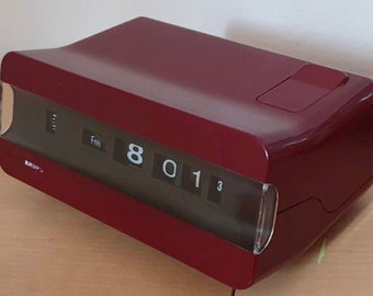 Krups, reloj de voltear, reloj de rodar, color cereza podrida oscura