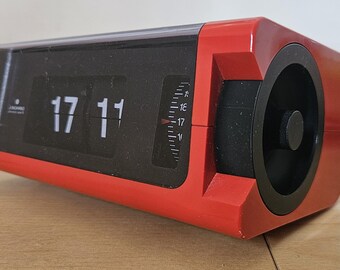 Junghans flip clock,klappzahlen wecker,vintage,70',super condition