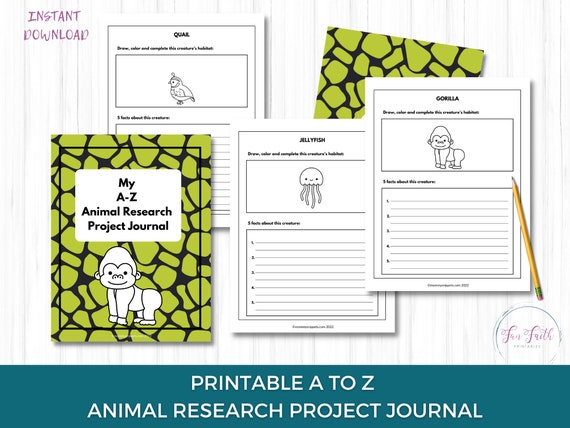 A to Z Animal Research Workbook for Kids Animal Facts - Etsy A to Z Animal Research Workbook for Kids Animal Facts - Etsy