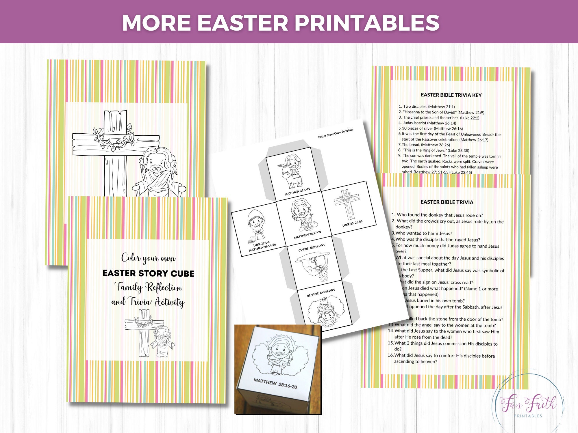 Easter Story Coloring Activity Pages for Kids (digital Download) - Etsy, image size:2000x1500