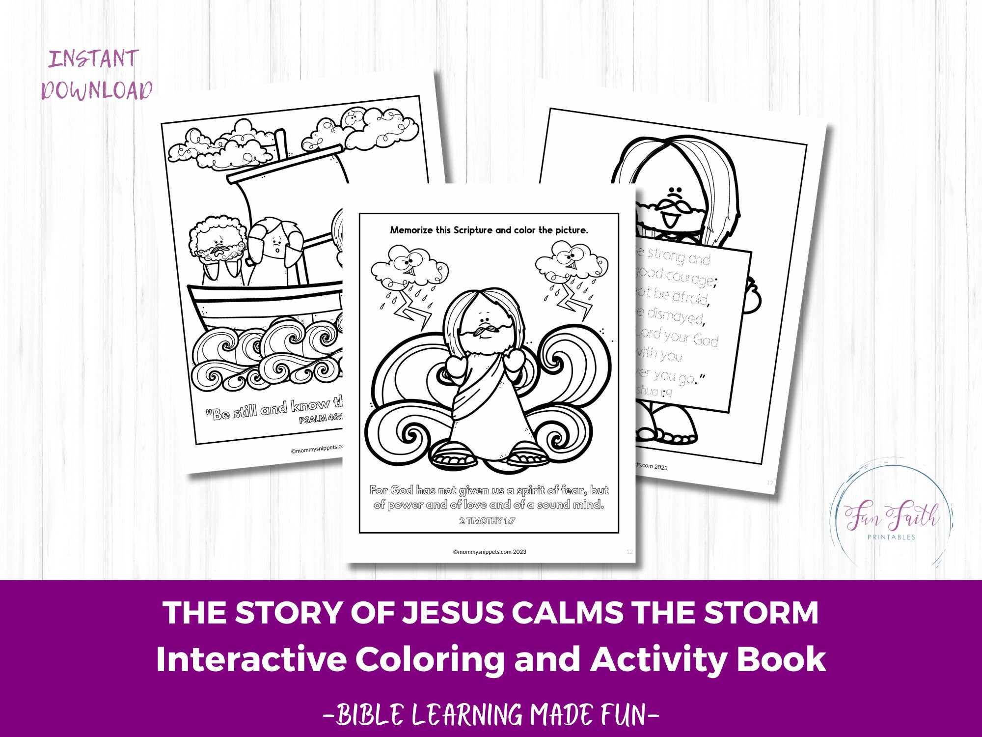 Jesus Calms the Storm Coloring Pages, Printable Jesus Calms the Storm ...