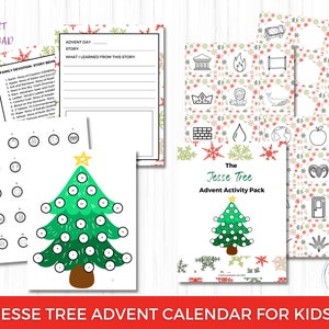 Jesse Tree Advent Calendar For Kids- A Family Christmas Advent Activity, Christmas Advent Calendar Printable, Christian Christmas Ornaments