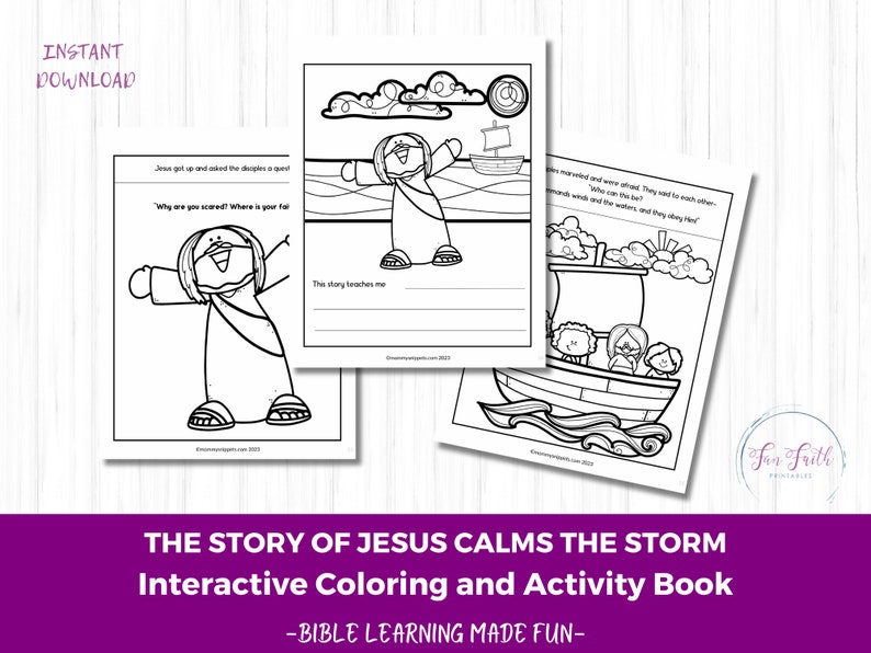 Jesus Calms the Storm Coloring Pages, Printable Jesus Calms the Storm ...