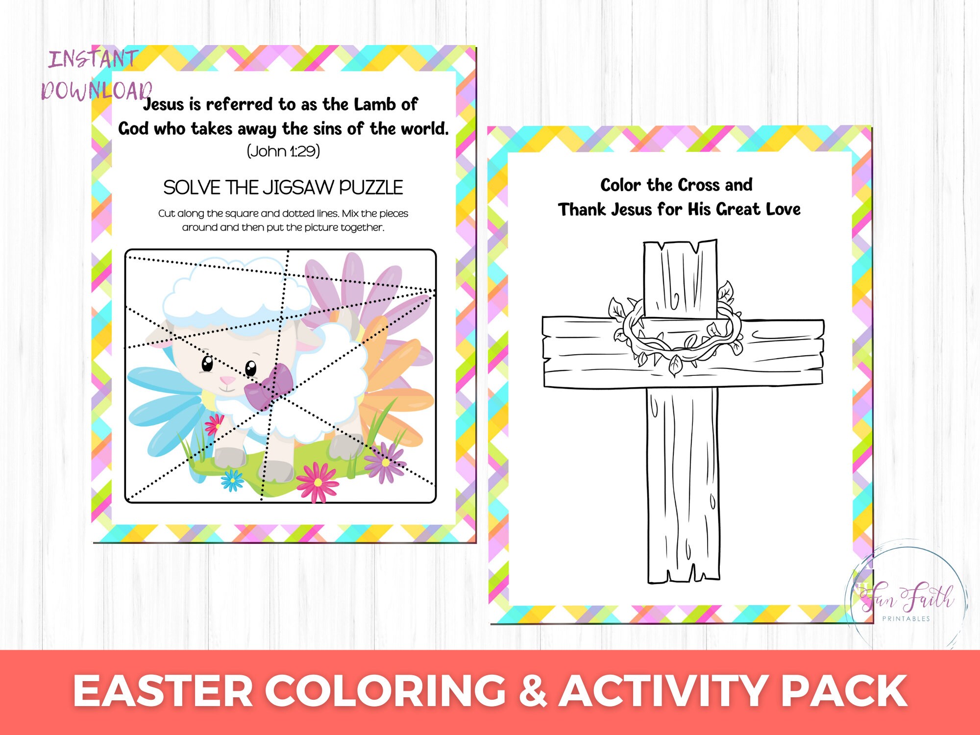 Easter Story Coloring and Activity Pages for Kids, Faith Coloring Pages ...