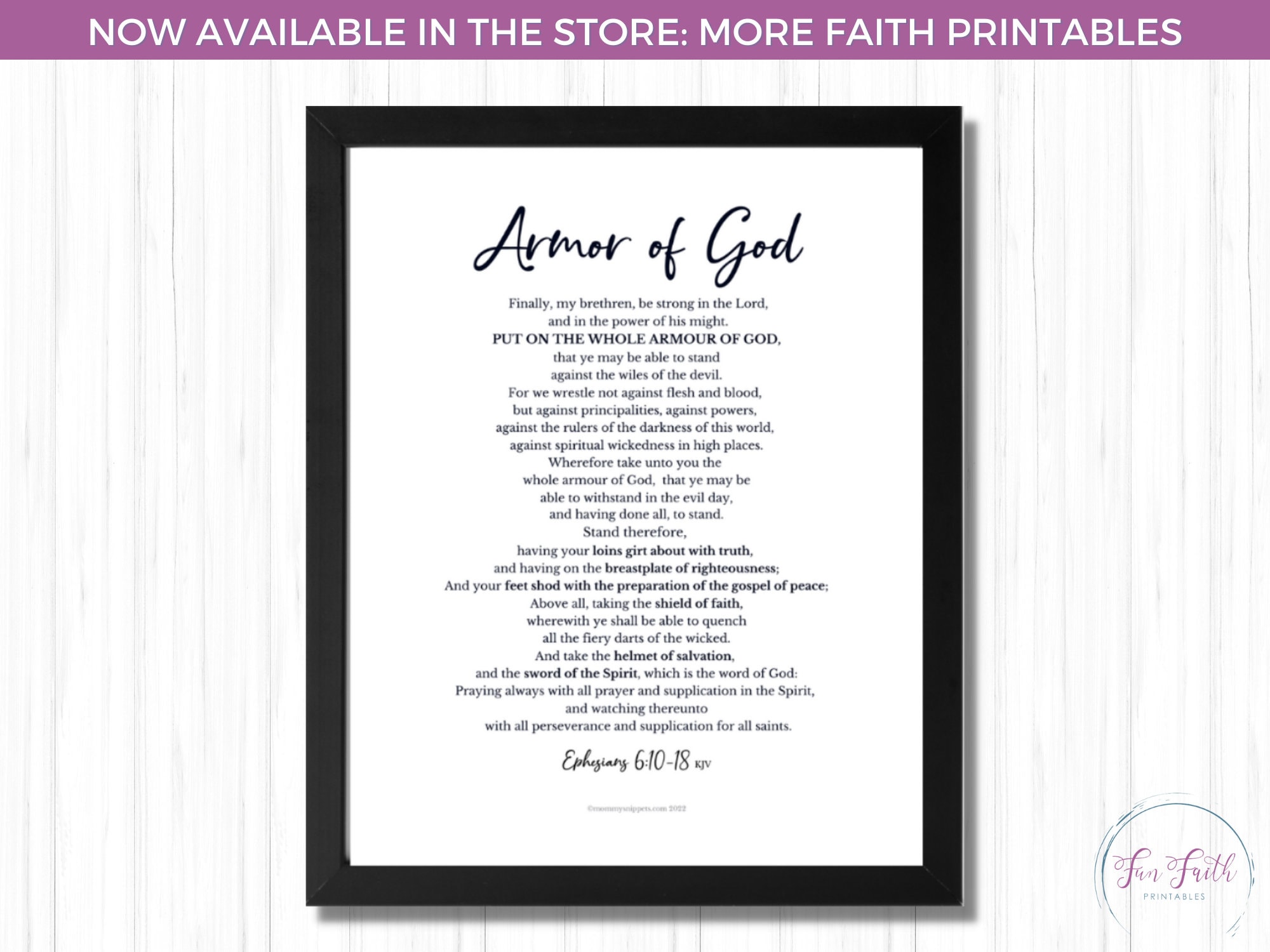 Armor of God Workbook for Kids, Armor of God Printable Activity, Sunday