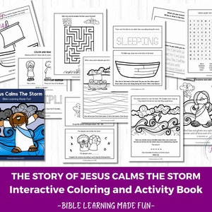 Jésus calme la tempête Coloriages, imprimables Jésus calme la tempête Activités, Histoire de la Bible imprimables, Histoires de Jésus pour l&#39;école du dimanche