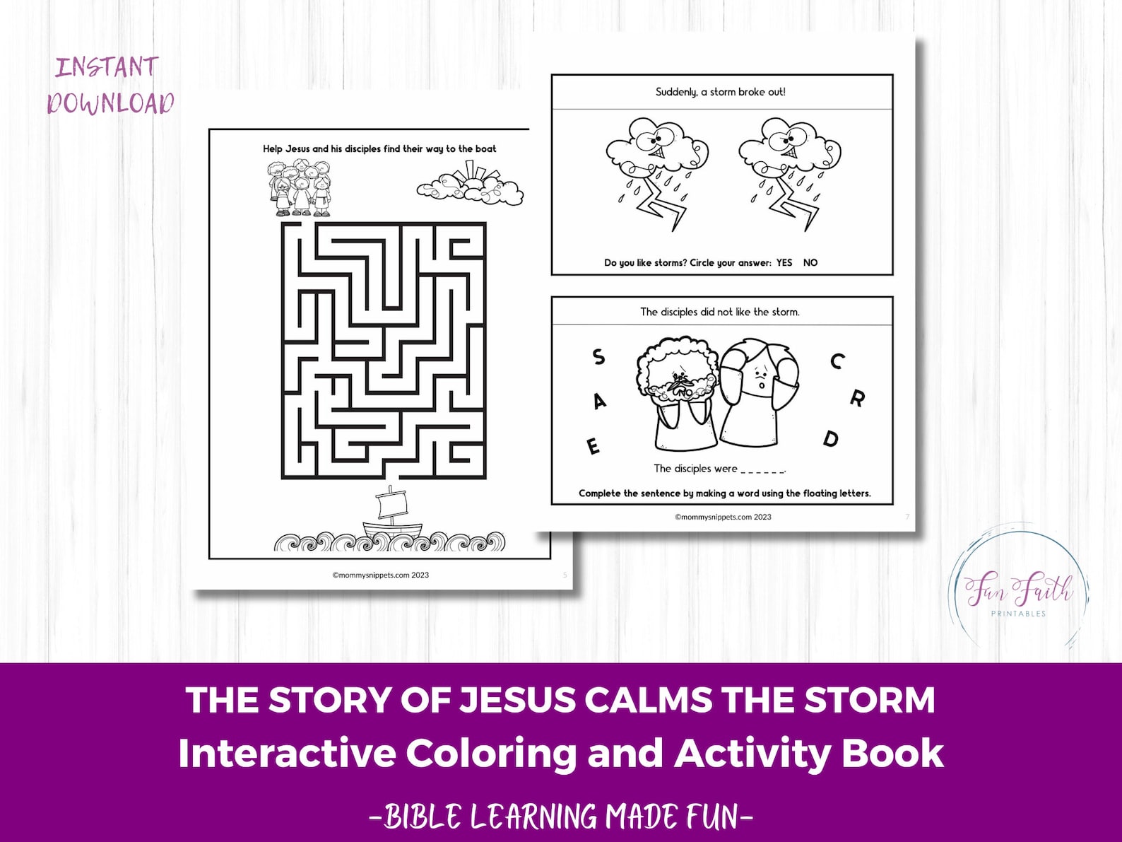 Jesus Calms the Storm Coloring Pages, Printable Jesus Calms the Storm ...