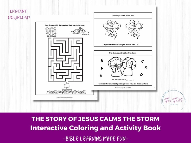 Jesus Calms the Storm Coloring Pages, Printable Jesus Calms the Storm ...