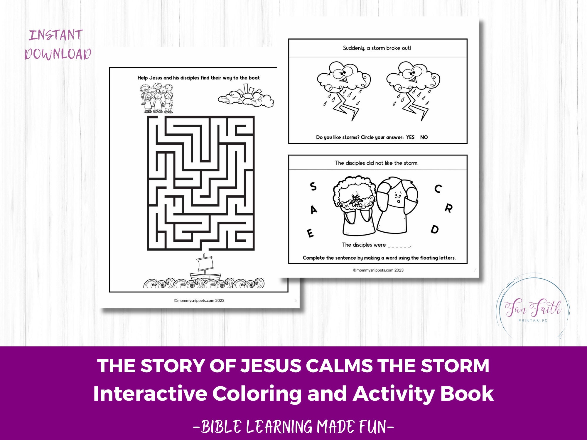Jesus Calms the Storm Coloring Pages, Printable Jesus Calms the Storm ...