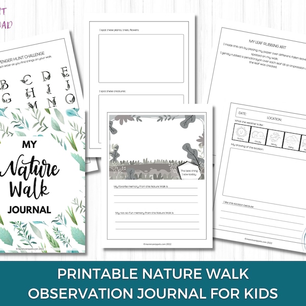 Nature Journal Printable - Etsy