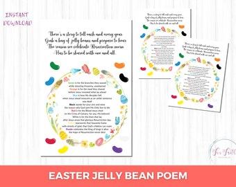 Poema de gominolas, imprimible cristiano de Pascua (descarga digital)