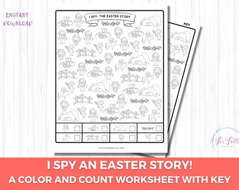 I Spy Easter Story Printable, Kids Easter Game (Digital Download)