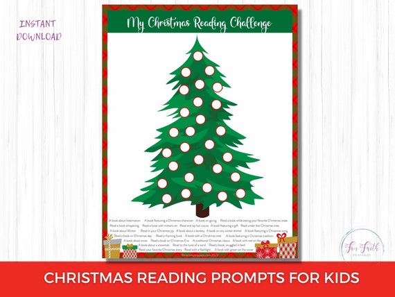 Printable Christmas Reading Log, Christmas Book Tracker, Printable Reading Tracker, Book Log, Winter Reading Log, Reading planner