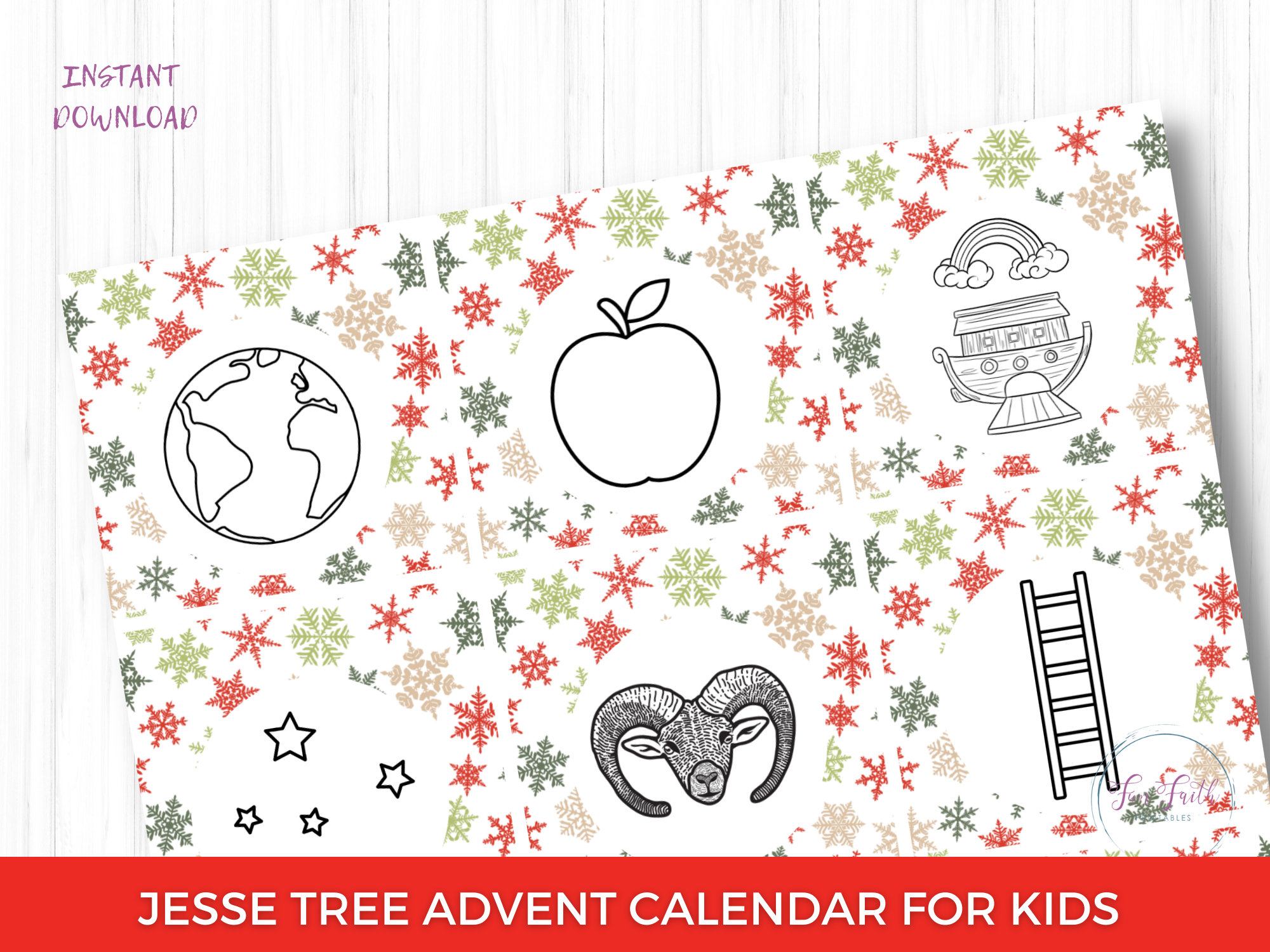 Jesse Tree Advent Calendar for Kids A Family Christmas Advent Activity