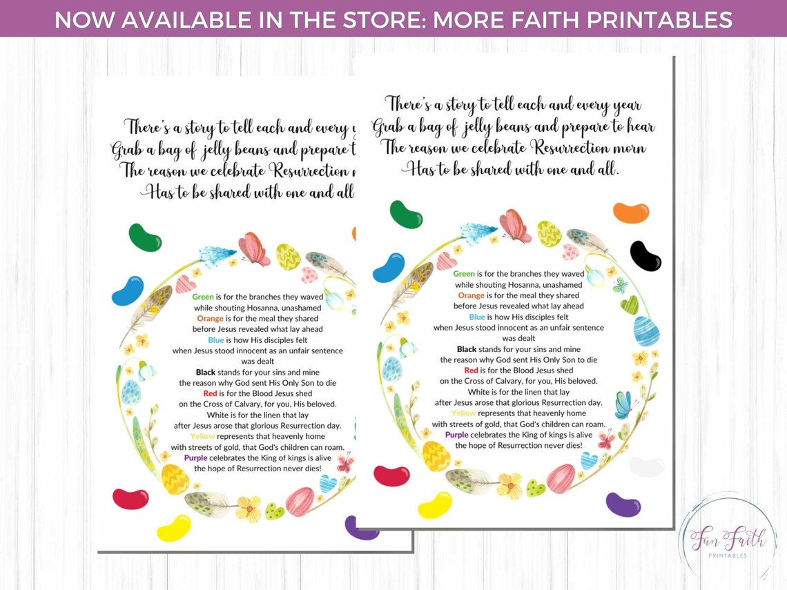 Printable Salvation Bracelet Poem Card, Faith Bracelet Gospel Card ...