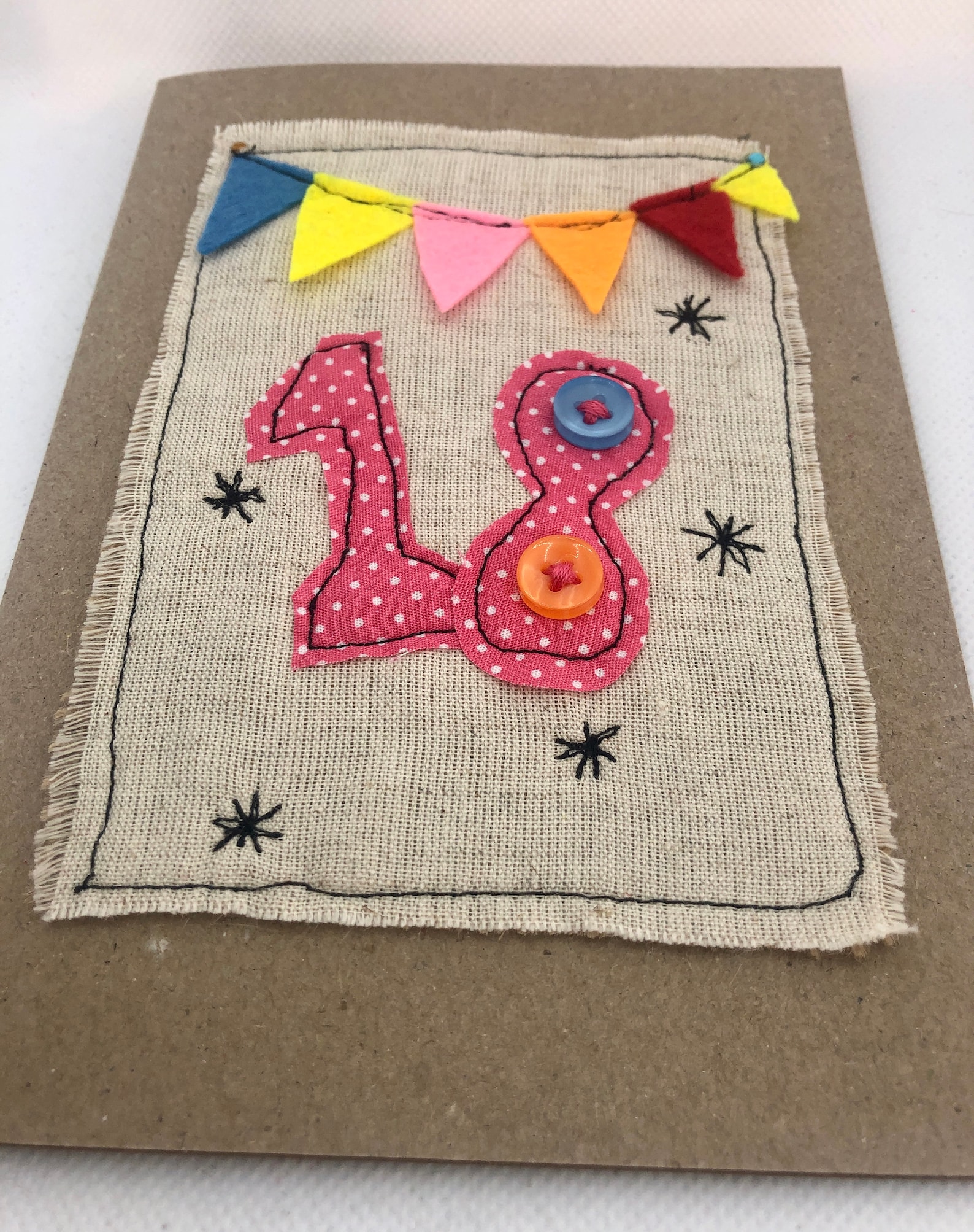 Handmade 18th birthday card pretty and unique handmade card Etsy