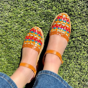 Mexican Huaraches, Women Huaraches Sandals, Colorful Huaraches, Women leather sandals