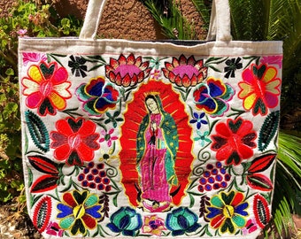 Virgencita Tote Bag, Virgin Mary Tote Bag, Virgen de Guadalupe bag, Virgencita bag