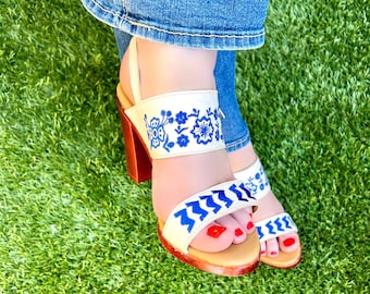 Tacones Huarache mujer, Tacones huarache bordados, Tacones huarache mexicanos, Tacones Mexicanos para mujer