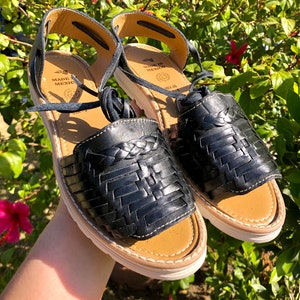 huaraches mexicanos negros