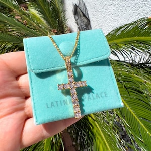 Women Cross Necklace, Cubic Zirconia Cross Necklace, Diamond Cross Necklace, Gold Cross Jewelry