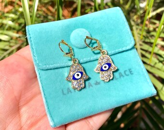 Evil Eye Earrings, Mal Ojo Earrings, Blue evil eye earrings, evil eye jewelry, ojo earrings