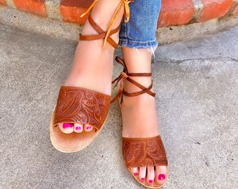 Brown Huaraches, huaraches de mujer