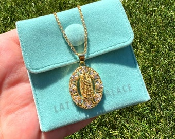 Collar Virgencita de Oro, Collar Virgen María de Oro, Joyas Virgencita, Collar Virgen de Guadalupe